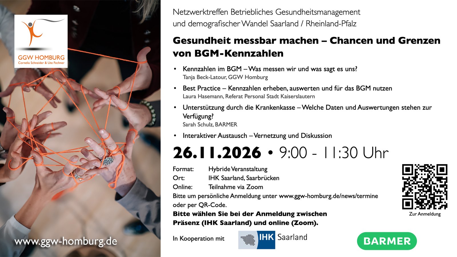 Einladung zum Netzwerktreffen BGM am 26.11.2026